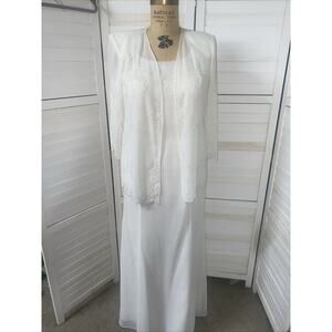 Chadwick’s Women's Size 8 Dress Set Wedding Mother of the Bride Off White Sheath